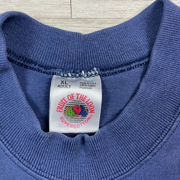 Vintage Shirt Mens Extra Large Blue New York Big Apple 90s Retro - Picture 3 of 9